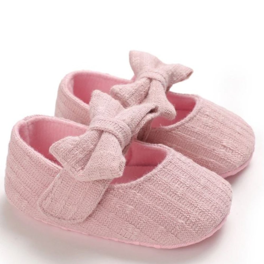 Pink Bowknot Slip on Shoes